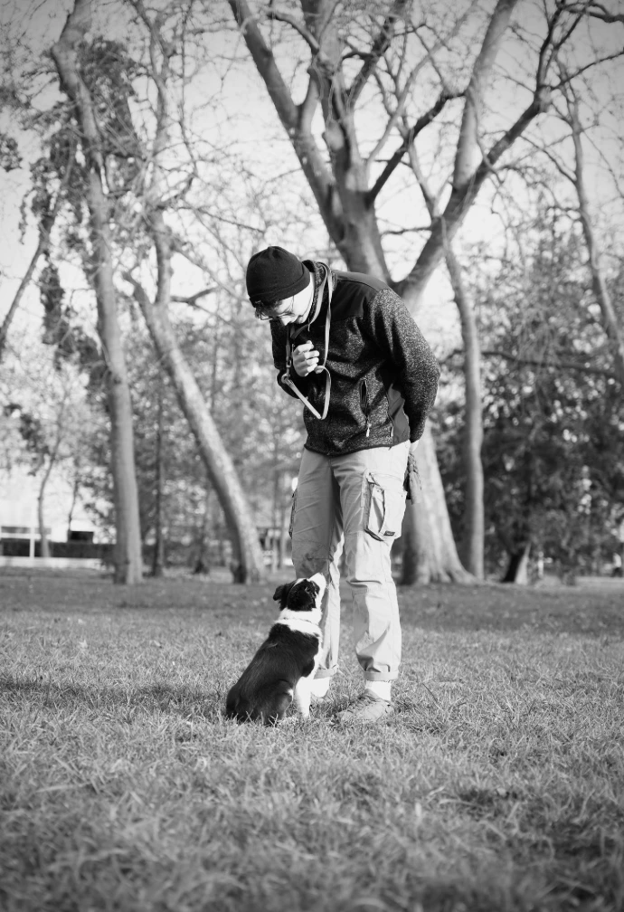 Pierre EULRY avec UNYX son border collie.